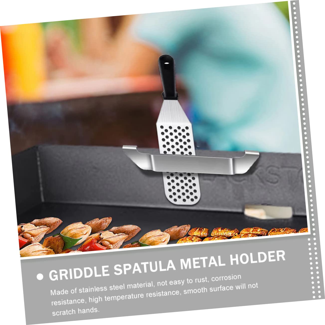 VANZACK 3 Series Soporte De Inoxidable para Espátulas De Barbacoa Accesorio De Cocina Resistente para Griddles Y Hornos 3 Piezas*3