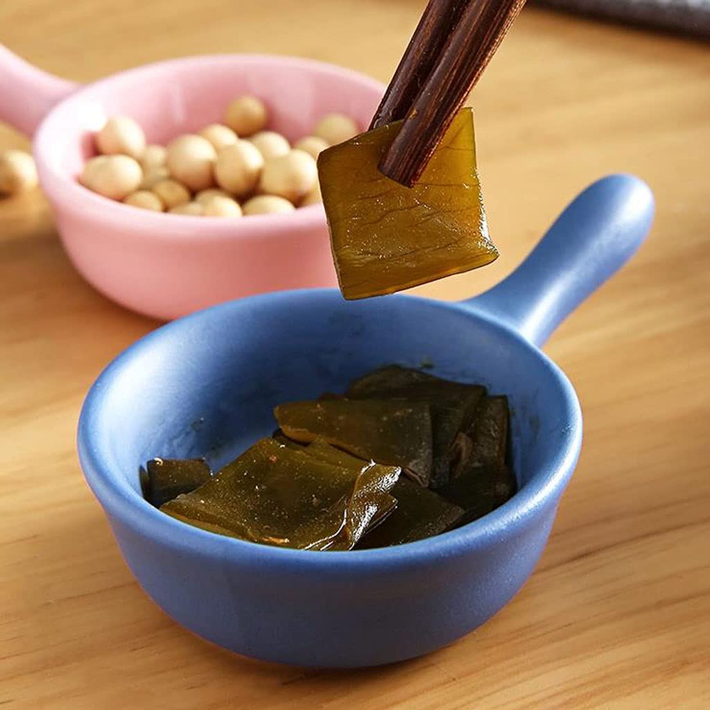 Keramik-Set mit 3 Dip-Sauce-Schalen mit Griff für Sushi, Ketchup, Vorspeisen, Grillgewürze, Snacks und Abendessen