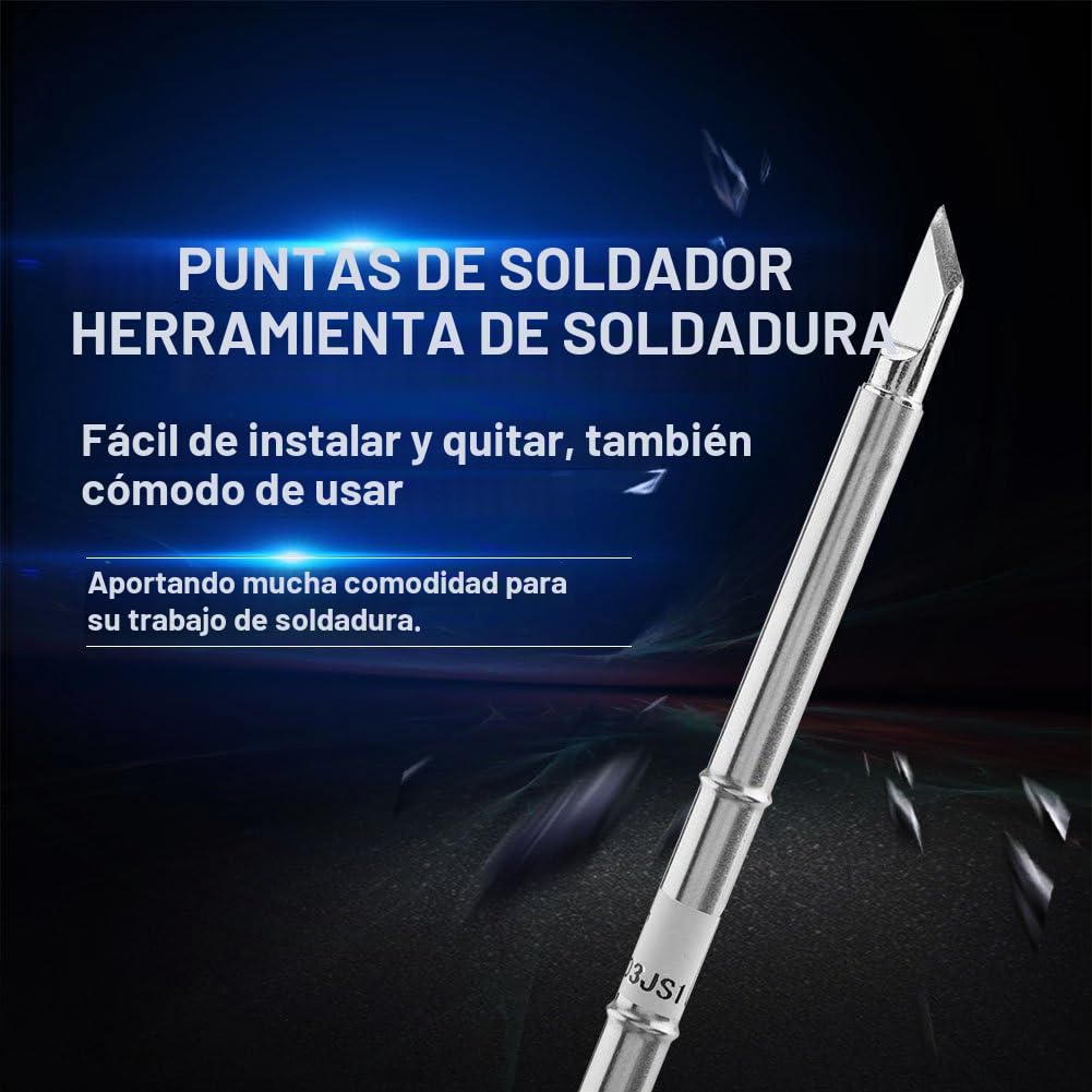 Puntas de Soldador Serie T12, Puntas de Soldadura Akozon Weller, Puntas de Soldadura Weller de Repuesto para estación de retrabajo FX-951 (10 Tipos)