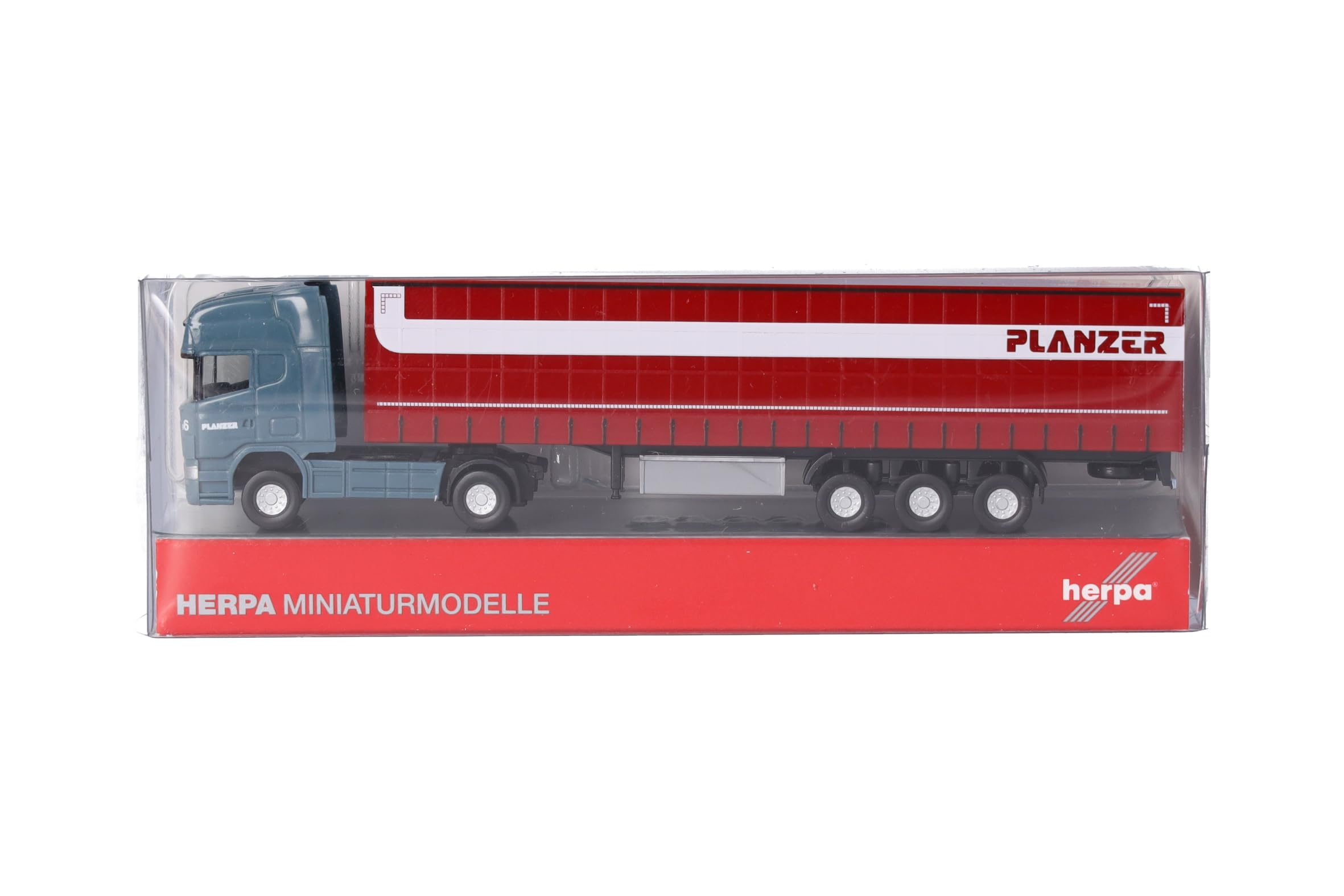 Herpa modèle de Camion Scania R TL bâché avec remorque Planzer, Miniature à l'échelle 1:160, pièce de Collection, fabriqué en Allemagne, Plastique
