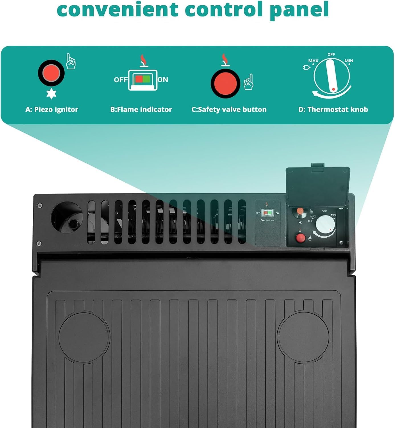 SMETA Propane Freezer, 2.4 Cu.Ft 3 Way Deep Chest Freezer Gas/110V/12V with Lock LPG AC/DC for Off Grid Cabin Outdoor Camping RV Garage Black