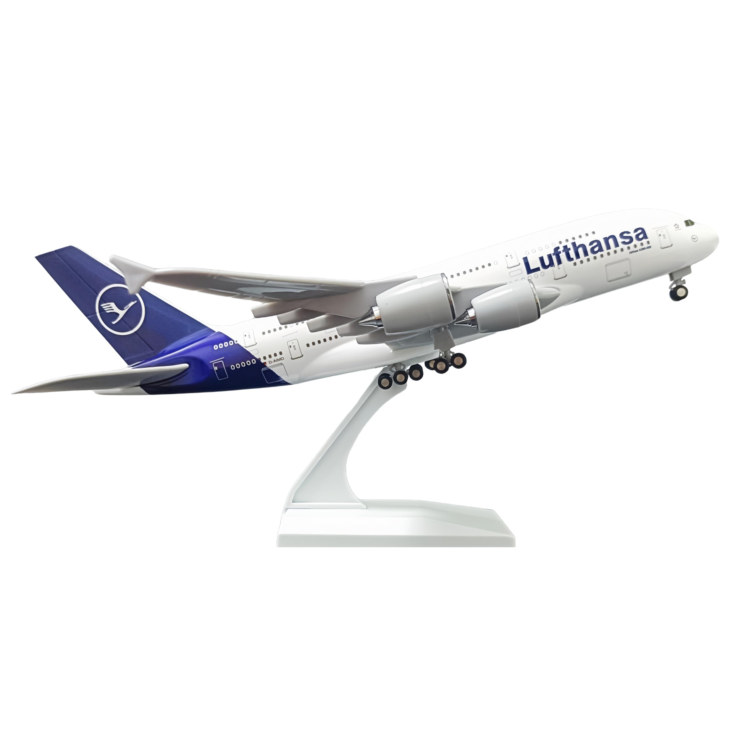 Kraledge 30CM Model Airplane Model Diecast Airplanes Lufthansa A380 Display Airplane for Office/Home Decor