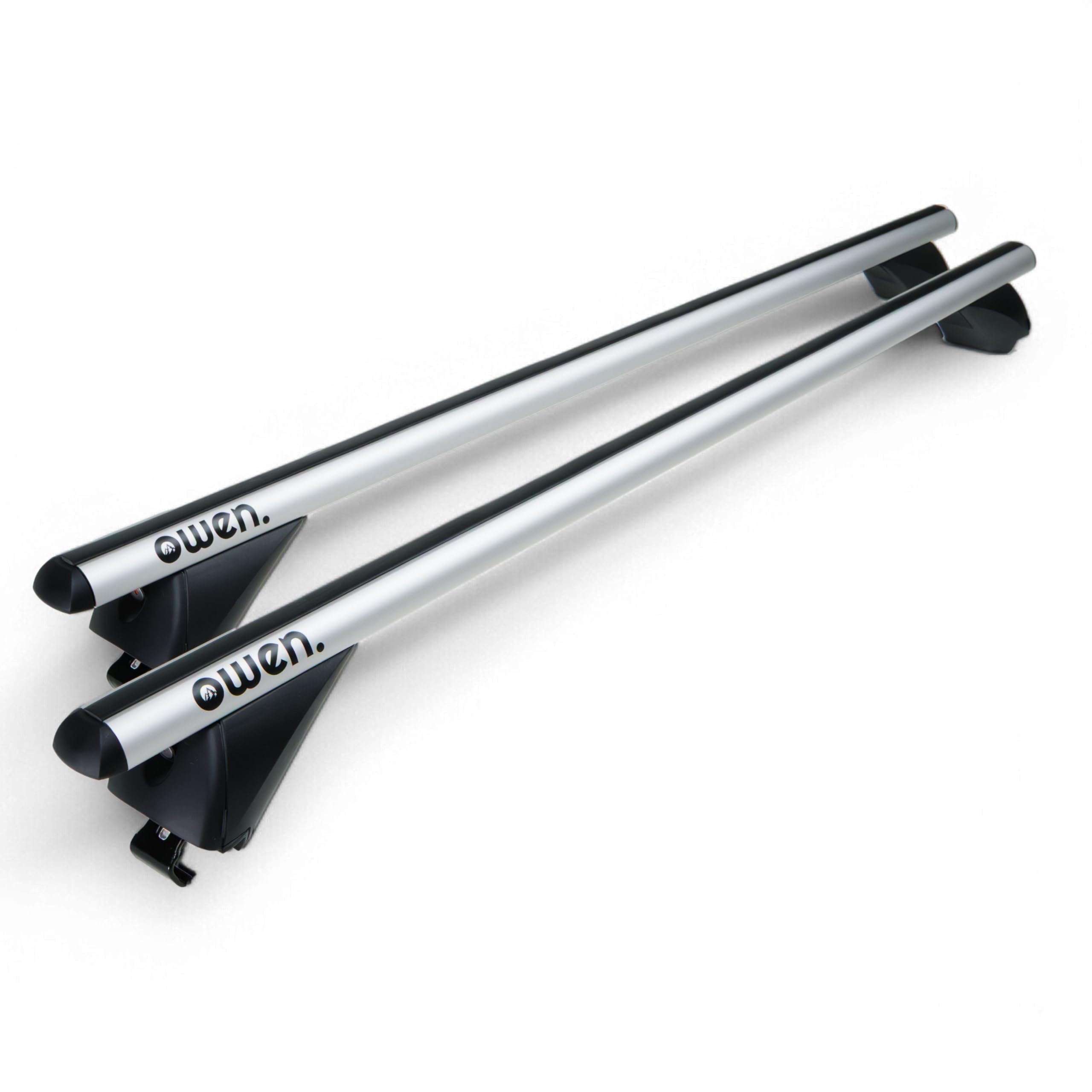 Barres de Toit transversales I Owen 3.0 I Porte Bagage Voiture I Aluminium I 120 cm I Rails fermés I Jusqu'à 90 kg I Universelle I Galerie de Toit
