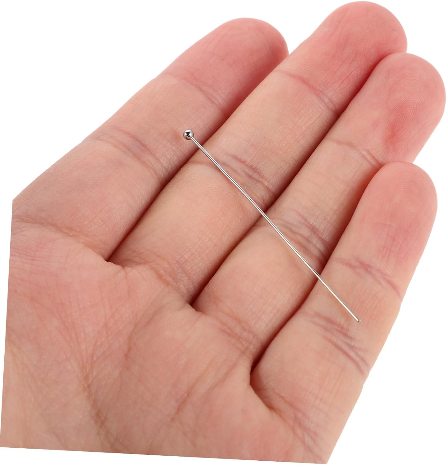 100pcs Plated Ball Head Pins for Jewelry Making DIY Beads Earring Necklace Bracelet Crafts Straight Metal Pins Secure Bead Support for Hobbyists and Professionals