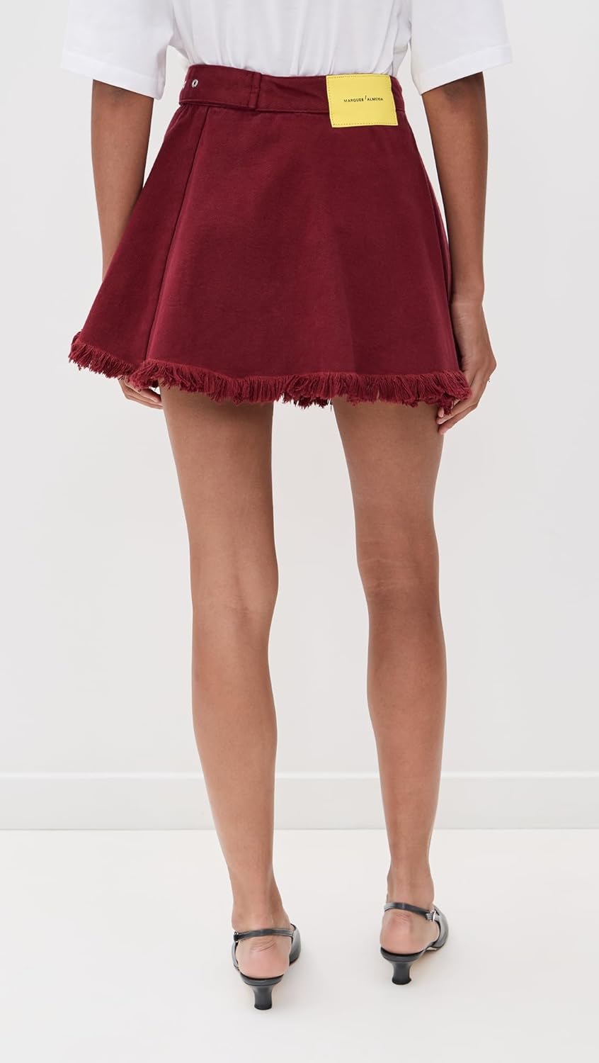 Marques'Almeida Women's Dyed Drill Mini Pleated Skirt