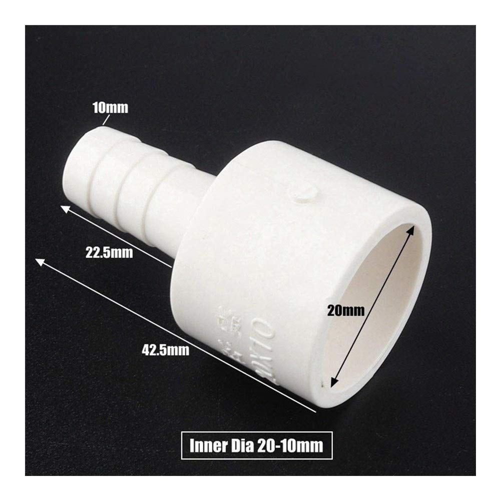 Raccordi per Tubi di irrigazione, Connettori for Tubi dell'Acqua in PVC Fontana for irrigazione da Giardino, Acquario, 20/25mm, 5-20mm, 50 Pezzi
