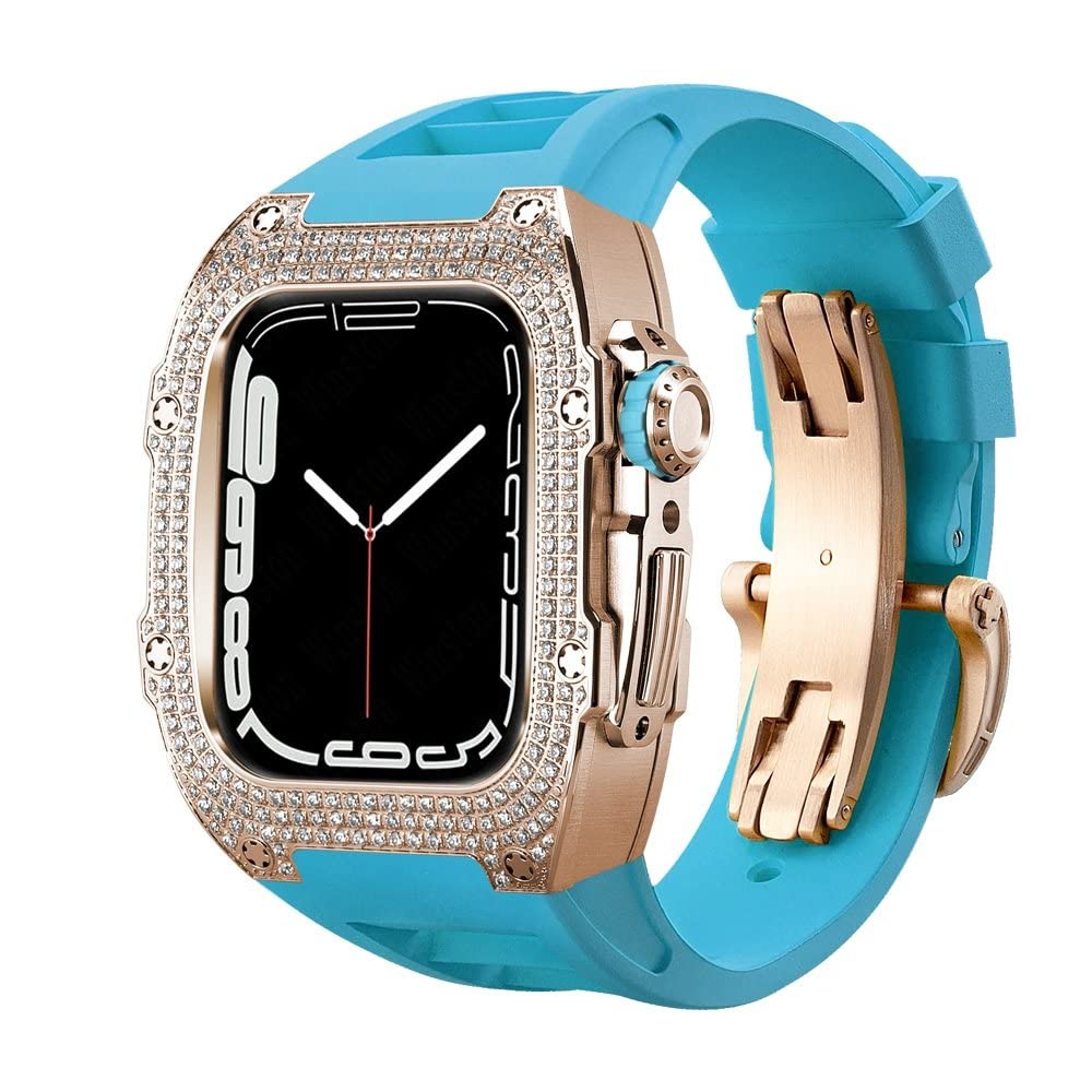 Kit de modification Apple Watch 8 45 mm fibre de carbone et acier