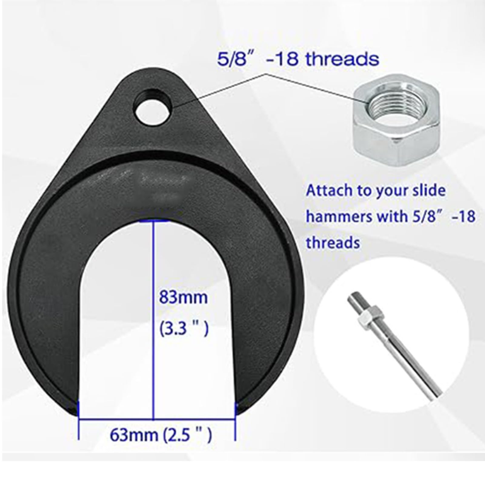 AMAKO 63mm CV Joint Axle Puller Tool Heavy Duty Steel Kit for FWD 4WD Vehicles, Compatible with Expedition Navigator