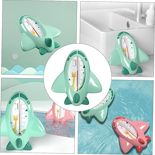 Miniatura 9 de Termómetro de baño en forma de avión de dibujos animados PP Material Monitor de temperatura del agua para bañera piscina y pecera seguro y suave
