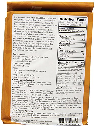 Authentic Foods Multi Blend Flour, 3 Pound (Pack of 6) - Thumbnail 2