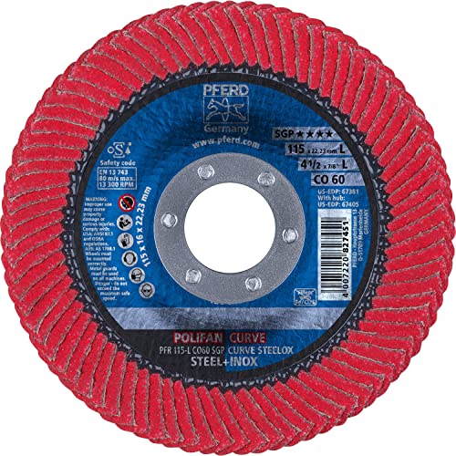 PFERD 4-1/2'' X 7/8'' POLIFAN Curve Flap DISC (67381) (10/Each)
