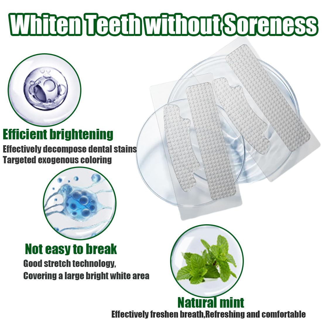 28 Strisce Sbiancanti Denti Professionale, Sbiancamento Denti Professionale, Strips Whitening per Sbiancamento, Delicate e Rapide, Rimuove le Macchie Profonde