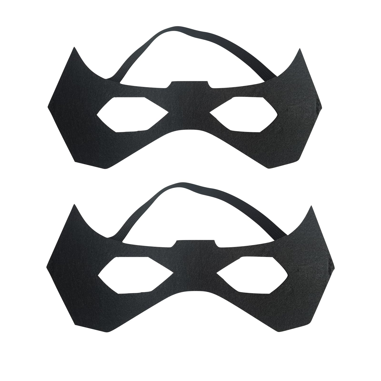 Black Eye Masks Superhero 2pcs Half Face Eyemask for Halloween,Festival,Carnival,Batman Fancy Dress,Party