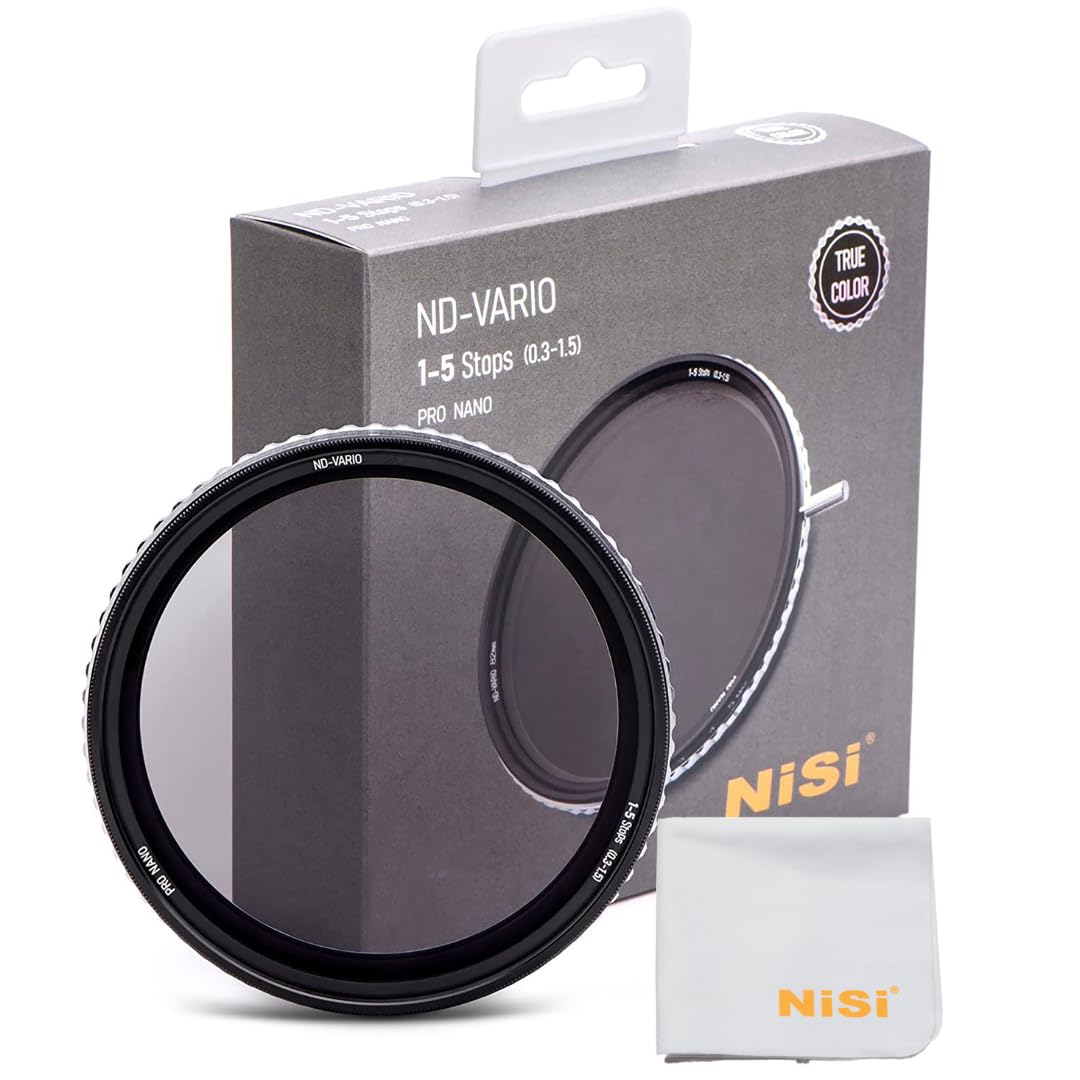NiSi Swift Variable ND Filter, True Color, Nano Coated - 67mm, with Cloth