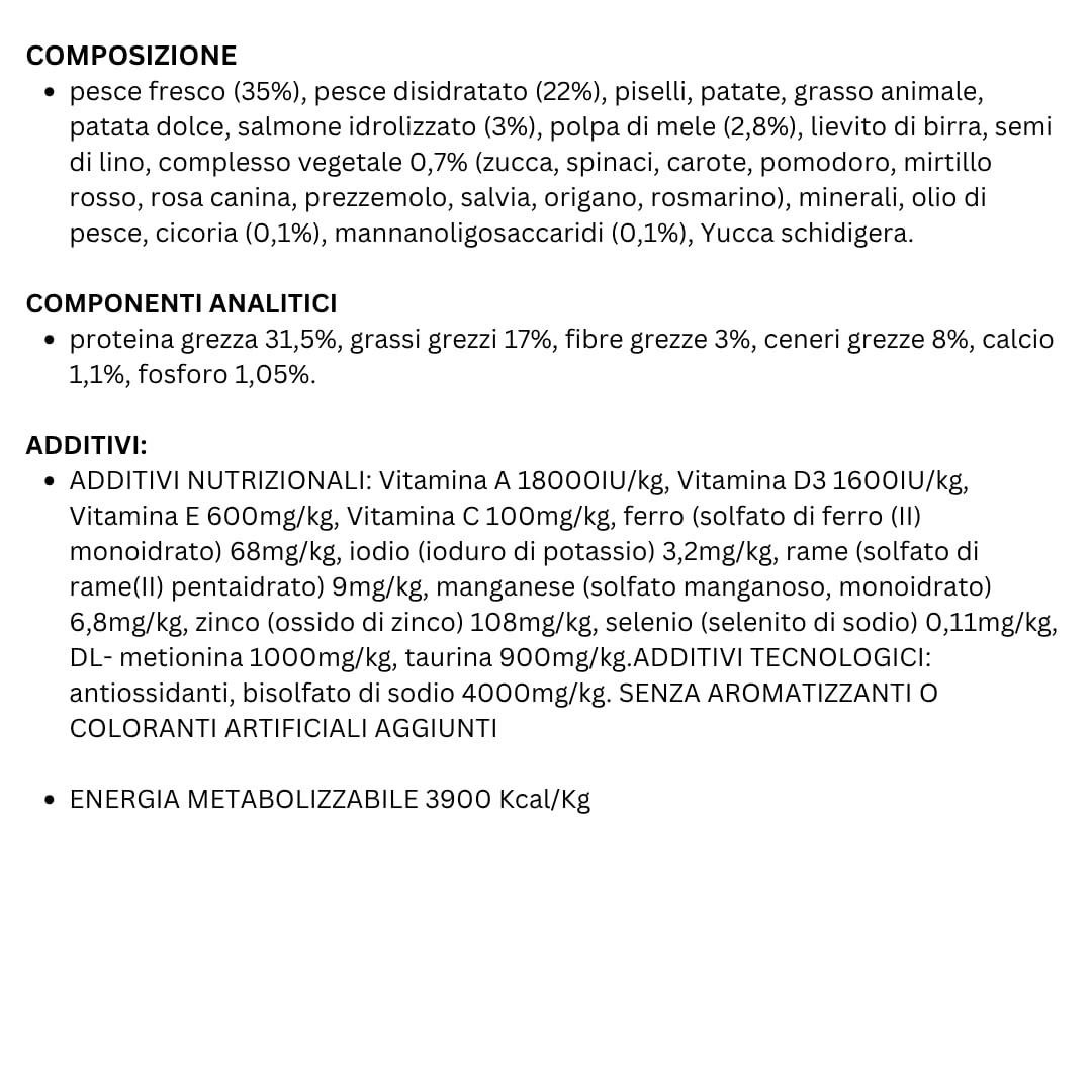 OASY Gatto GRAIN FREE FORMULA • Adult Pesce | alimento secco completo per gatti adulti, prodotto senza cereali, 1 confezione da 7,5kg.