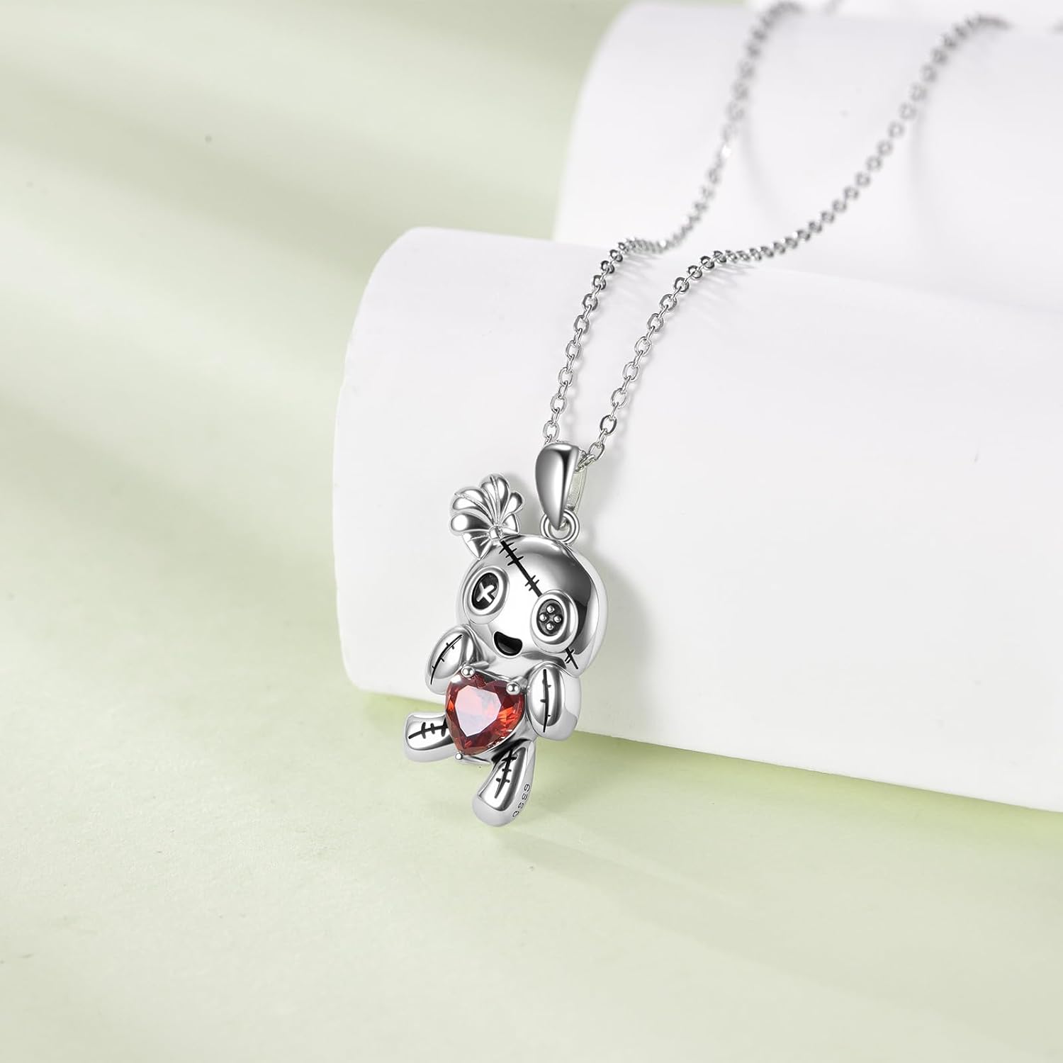 Voodoo Necklace for Women 925 Sterling Silver Witch Voodoo Doll Pendant Gothic Jewelry Gifts for Her - Image 6