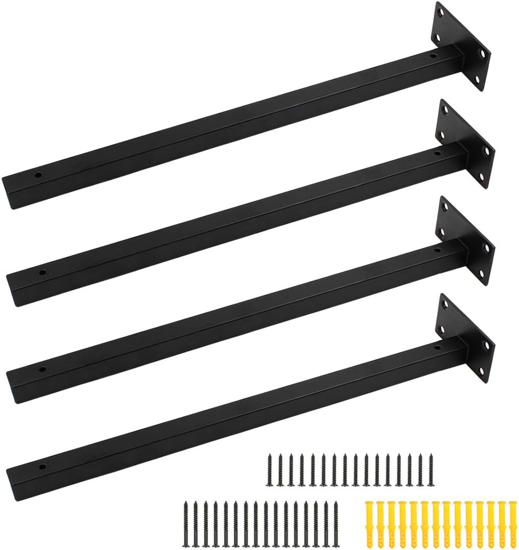 4 Pcs 16" Floating Shelf Bracket Stainless Steel