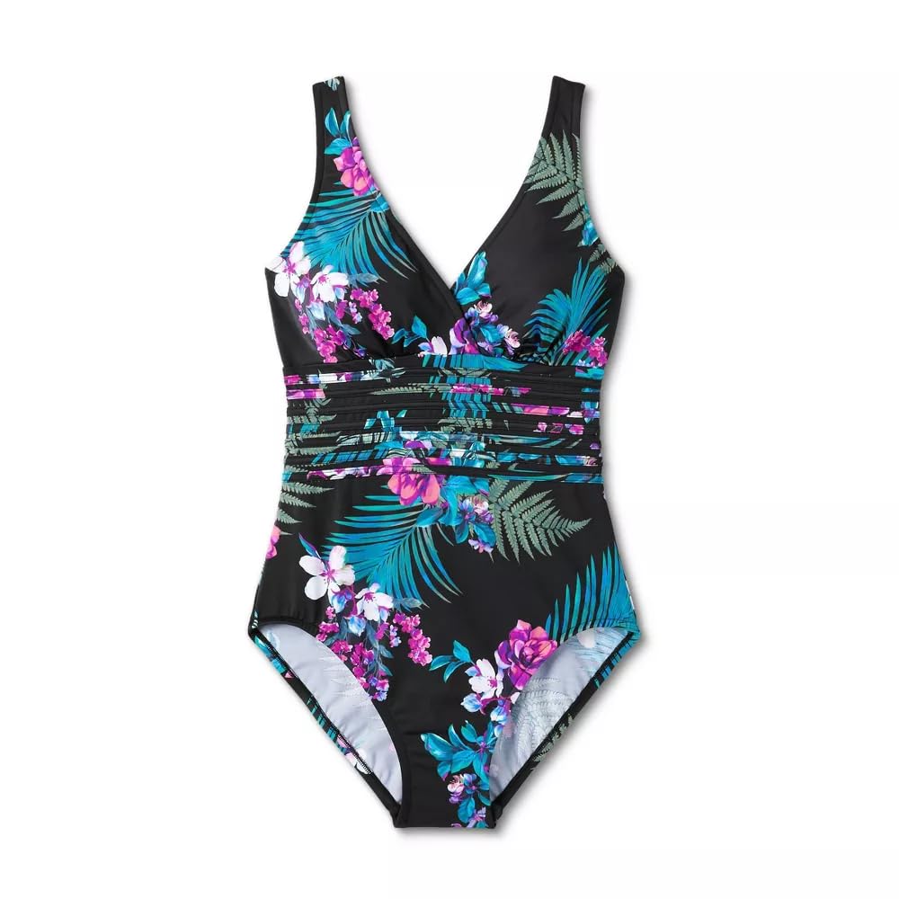 Aqua Green Women's One Piece Swimsuit Swimwear Waist Over the Shoulder - Picture 28 of 30