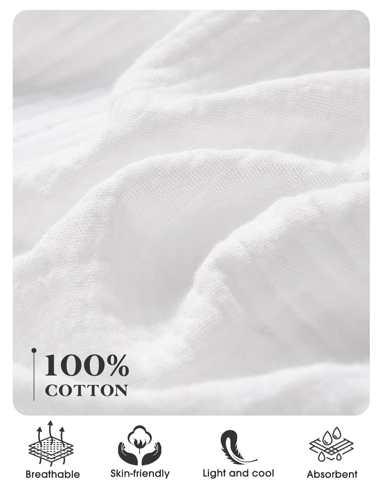 Lonya Camicia Donna Elegante Camicetta Bianca con Scollo a V 100% Cotone Blusa Maniche Lunghe Casual con Bottoni, vestibilità Ampia, Top con Tasca
