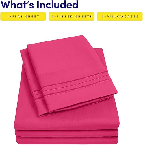 Vista 276 de 1500 Supreme Collection - Juego de sábanas extrasuaves con esquinas tipo bolsillos profundos, ropa de cama hipoalergénica sin arrugas, más de 40