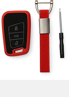 غطاء جهاز تحكم عن بعد للسيارة من الكانتارا من الشمواه المخملي متوافق مع كودياك