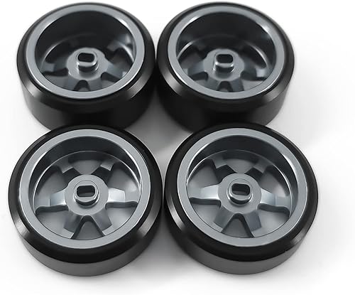 Miniatura 8 de Llantas de rueda de 6 radios y neumáticos de deriva de coche RC para 128 RC Hobby modelo, 2 N+2* W 4 llantas de aleación de aluminio de 0.787 in