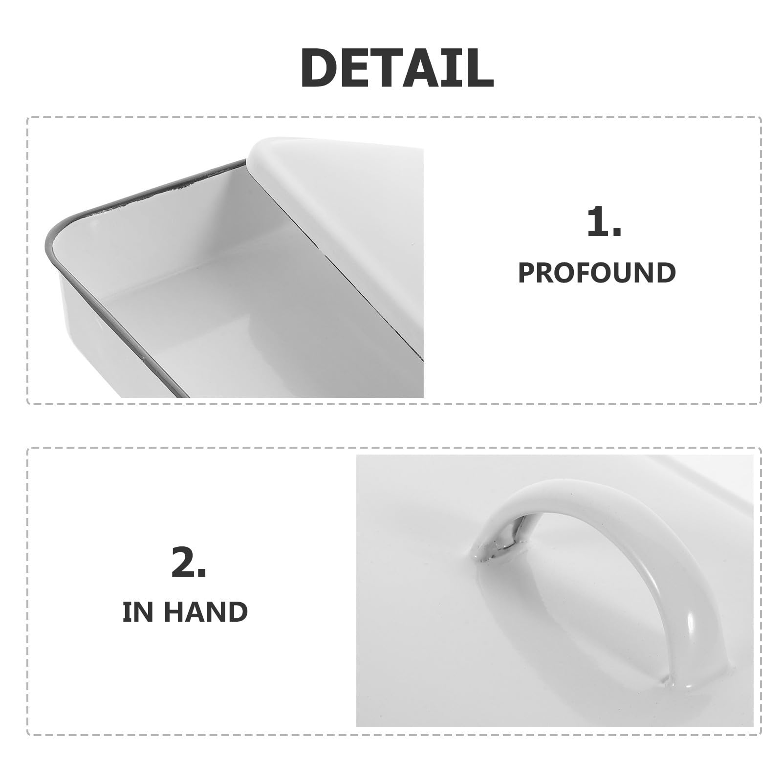 Bandeja para Hornear Esmaltada de Color Claro de 30x20cm 4 Apoyos Base, Resistente Oxidación y Conductora de Calor Rápida, Adecuado para Postres y Cocina Multifuncional