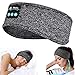 Kabelloses Bluetooth-Stirnband, Winter Stirnband, Waschbare Sport Stirnband Kopfhörer mit Ultradünnen HD Stereo Lautsprecher, Musik-Sport-Headset mit Mikrofon (Color : Gray)