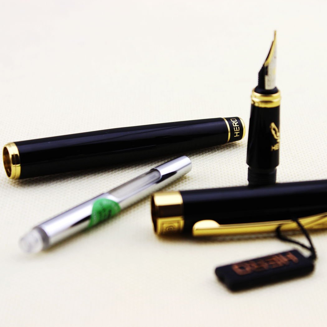 Gullor Edle Geist Hero 1078 Füllfederhalter – Schwarz Mit Goldenem Adler-Design, Klassisches Schreiberlebnis