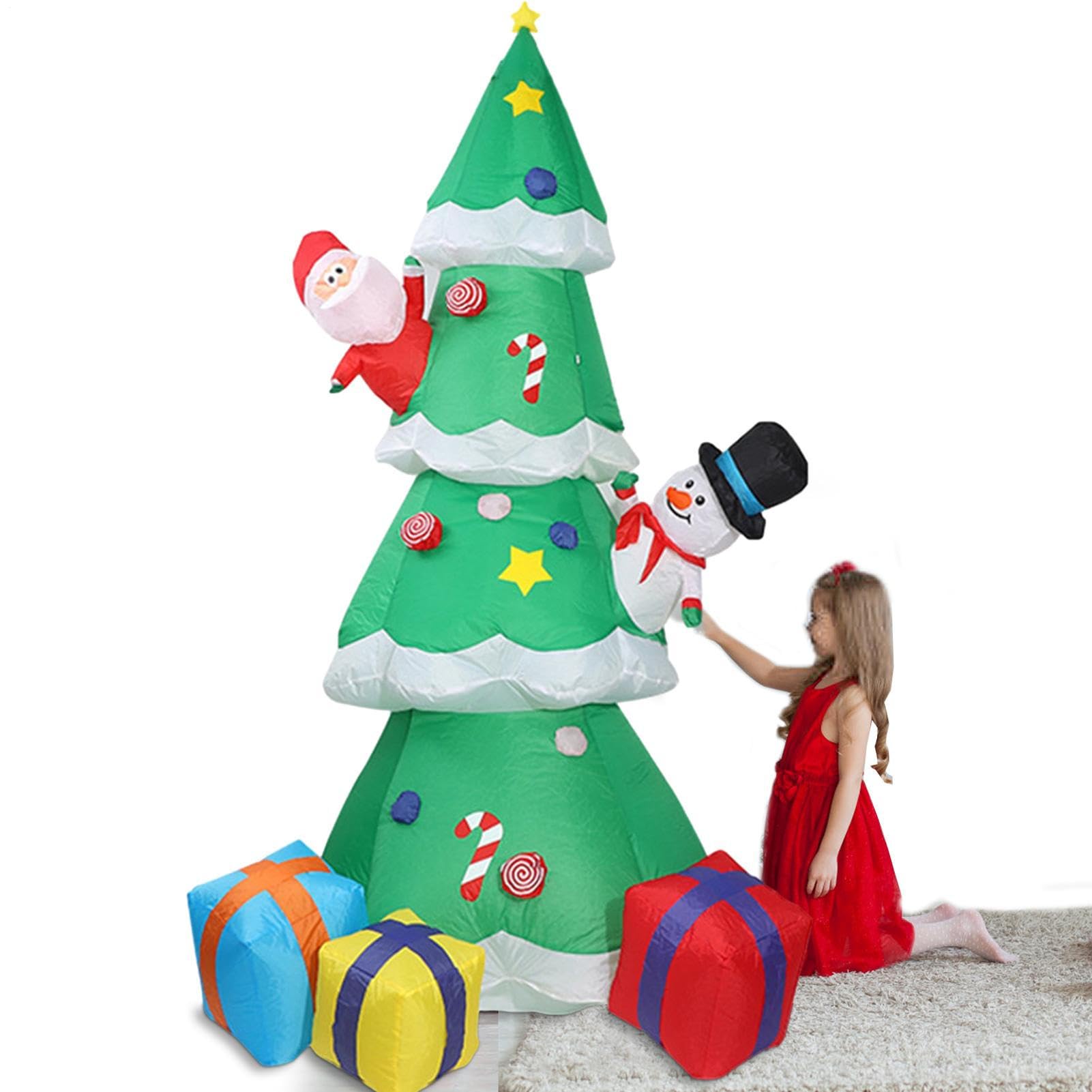 Gigante De Navidad Inflable - Figuras De Papá Noel Muñeco De Nieve