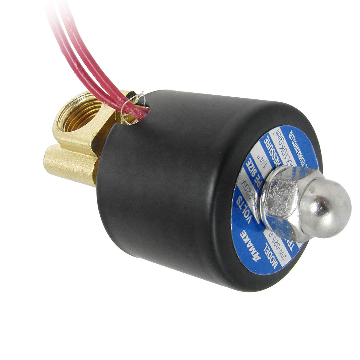 Válvula solenoide de control de agua, 2 posiciones, 2 vías, acción directa, CA 220V Válvulas Eléctricas