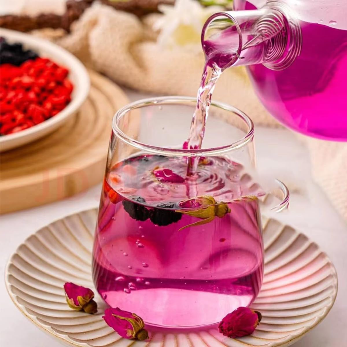 Amazon.com : Mulberry Black Wolfberry Rose Tea 7oz. Mulberry Rose