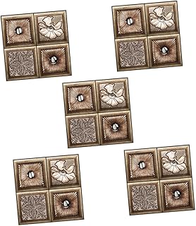 Uonlytech 5Pcs Adesivo 3D Adesivo De Parede Decoração Mexicana Adesivos 3D Adesivos Removíveis Azulejo Adesivo De Parede De Tijolos Azulejo Backsplash Adesivos Papel De Parede Rústico