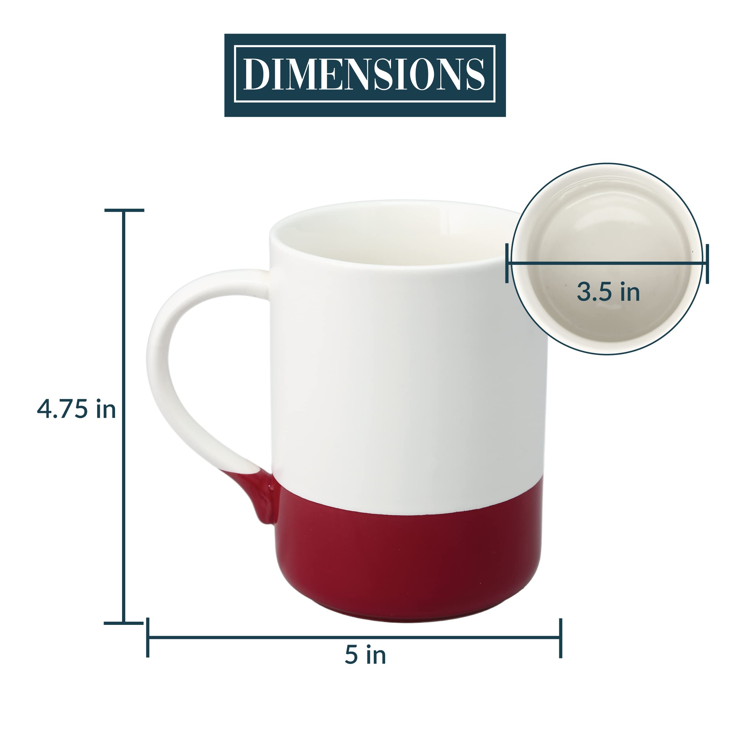 Pavilion - Botón de silencio - Taza de café grande de 18 onzas, regalo sarcástico para padres, taza de café para mamá, tazas de café para papá, 1 unidad (paquete de 1), 5 x 4.75 pulgadas, blanco y