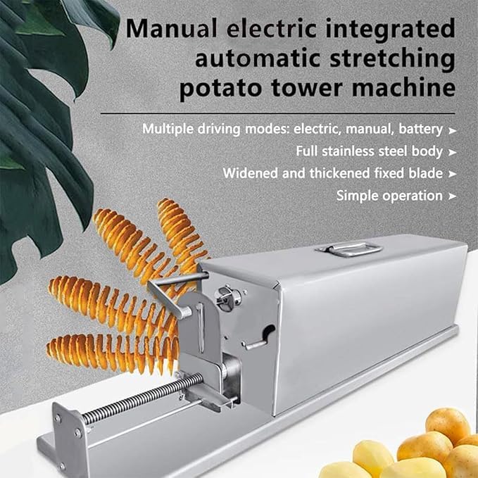 Cortadora eléctrica automática de papas en espiral acero miniatura 5