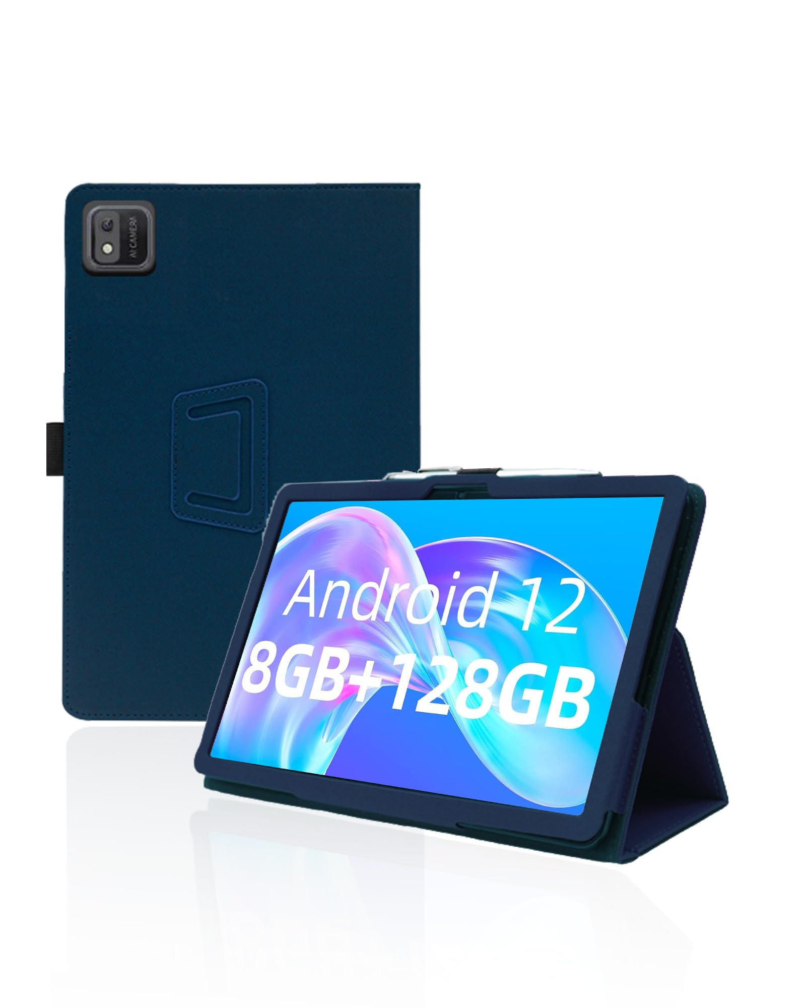 Image detailing precise cutouts for volume, charging port, and camera on the tablet case.