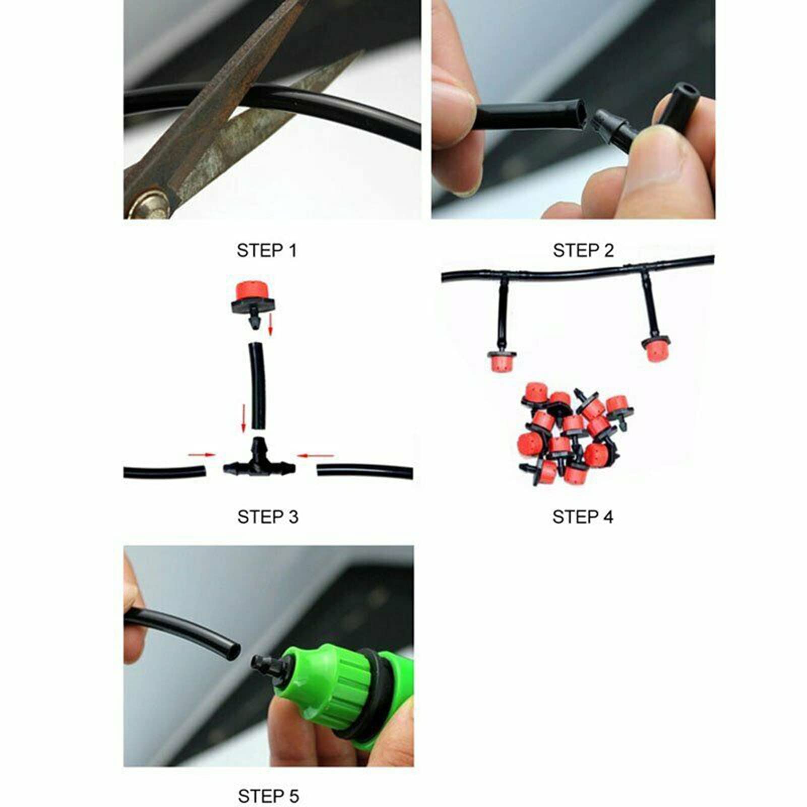 82ft Drip Irrigation System Kit With Digital Timer - DIY Self-Watering For Garden, Lawn, Planters