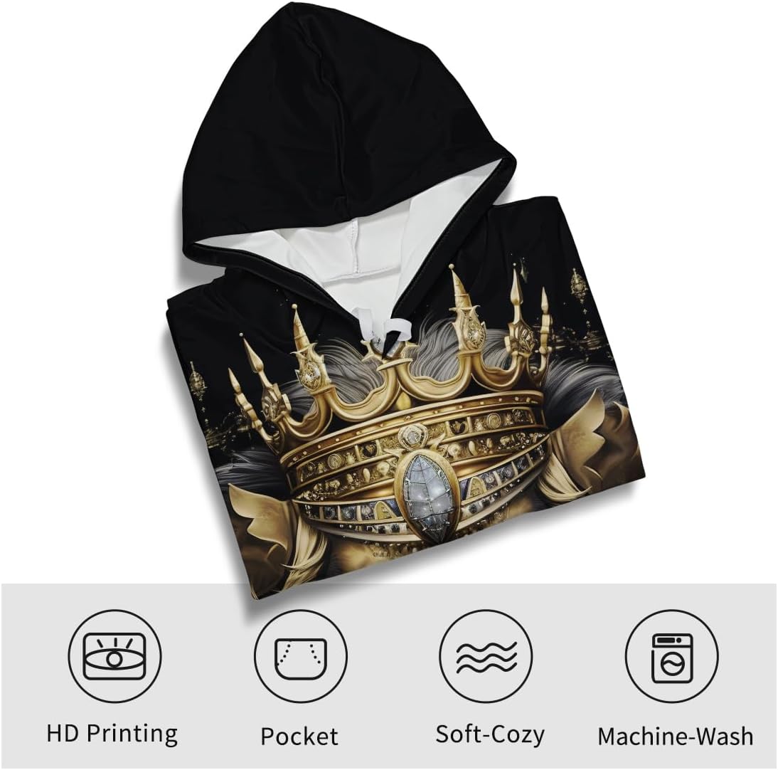 Lion Hoodie Animal 3D Pattern Sweatshirt Hooded Pullover with Pocket - Image 3