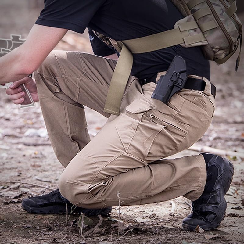Stafeny Herren Cargo Regular Hosen Army Combat Work Hosen Military Tactical Casual Multi Pockets Walking Kletterhosen Schwarz L