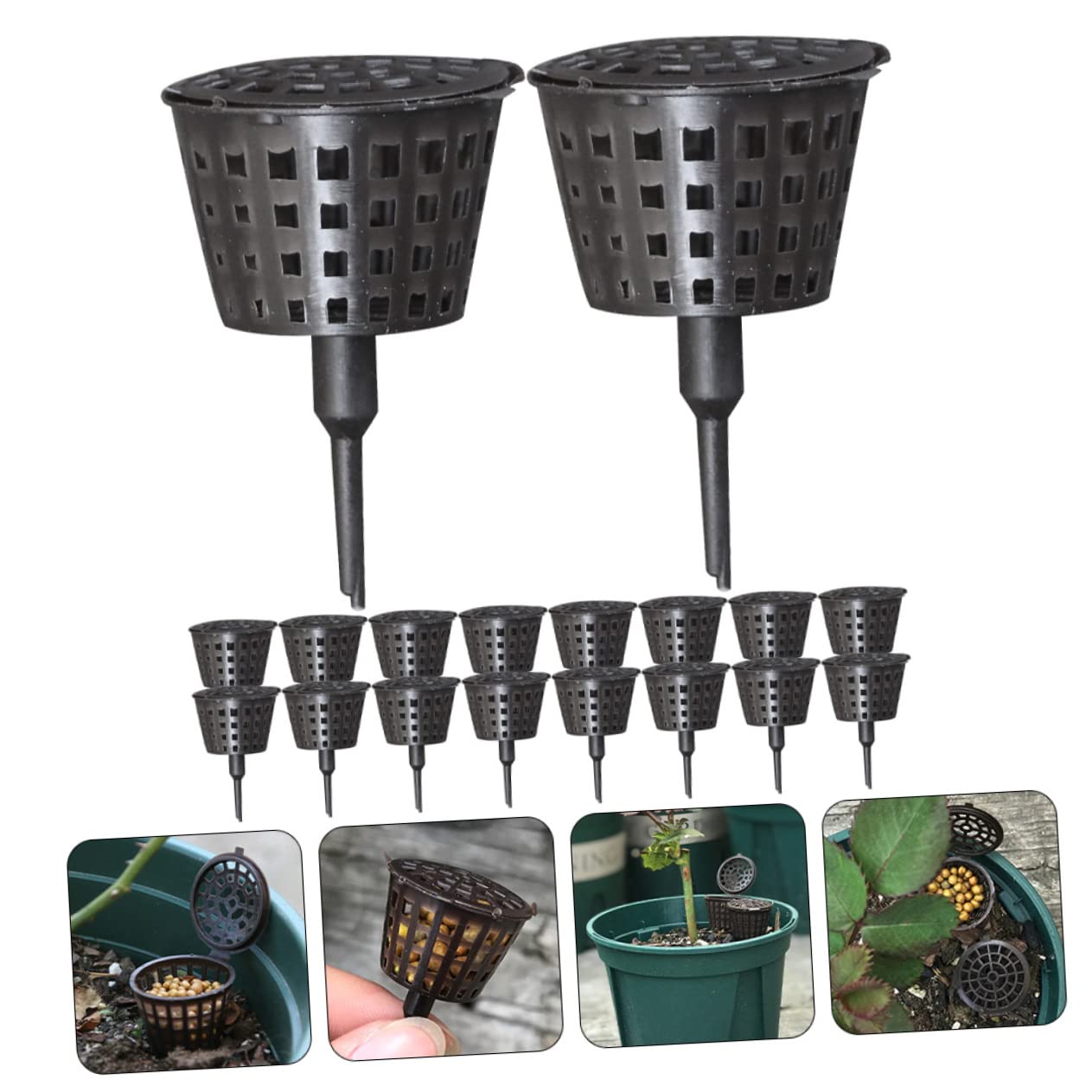 BESPORTBLE 150pièces Boîte De Fertilisation Avec Couvercle Pour Plantes Fleurs Et Bonsai Économiseur De Fertilisant Et Réutilisable