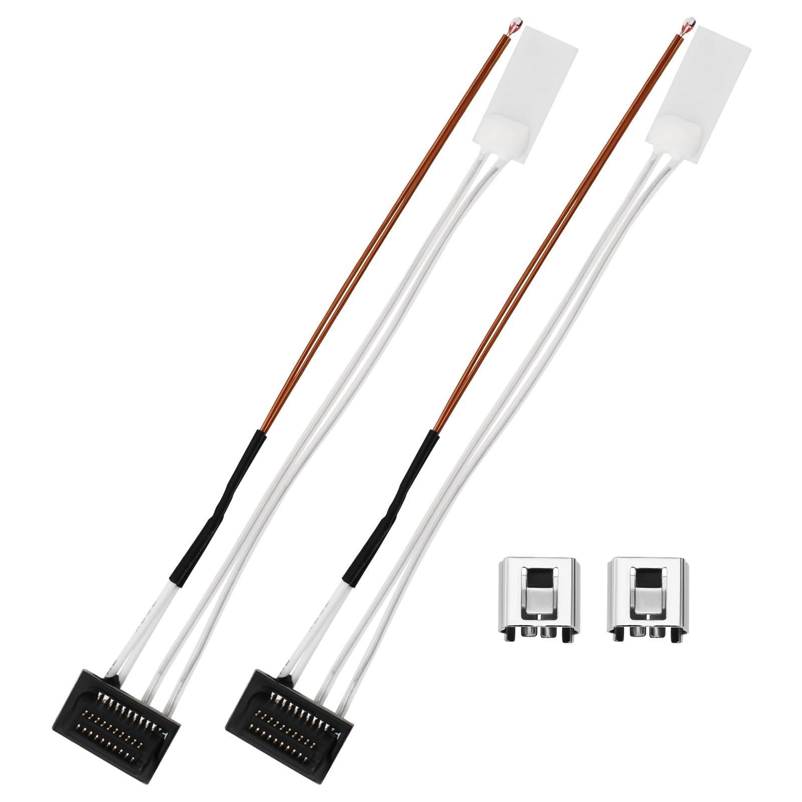 2 Sets 3D Printer Ceramic Heater Thermistor with Fixing Clip 24V 48W Heating Tube Compatible with Bambu Lab P1P P1S 9.5cm