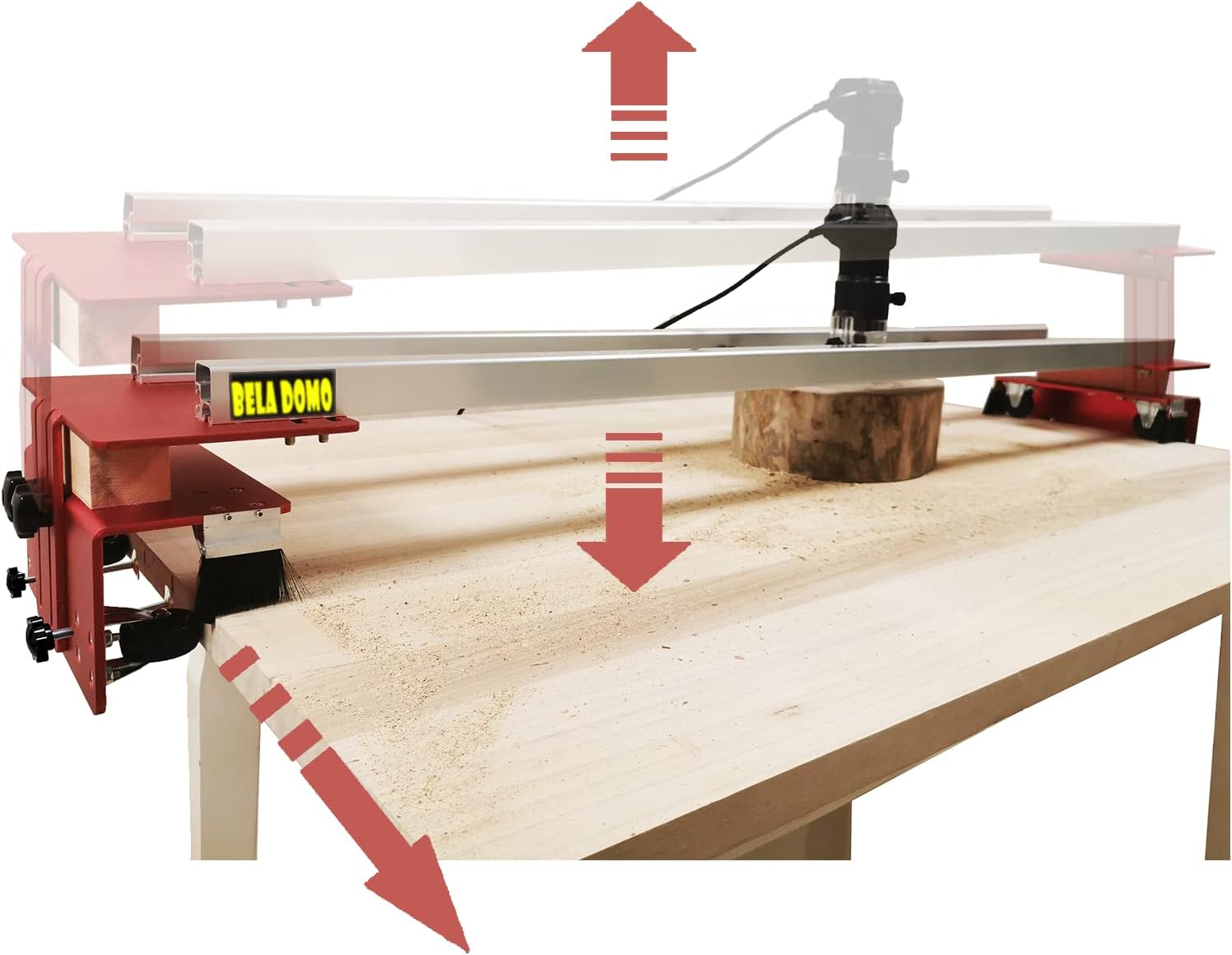 Router Sled,3 Axis Adjustable,Slab Flattening Mill,Slab Jig-Restricted Position,Router Sled for Woodworking
