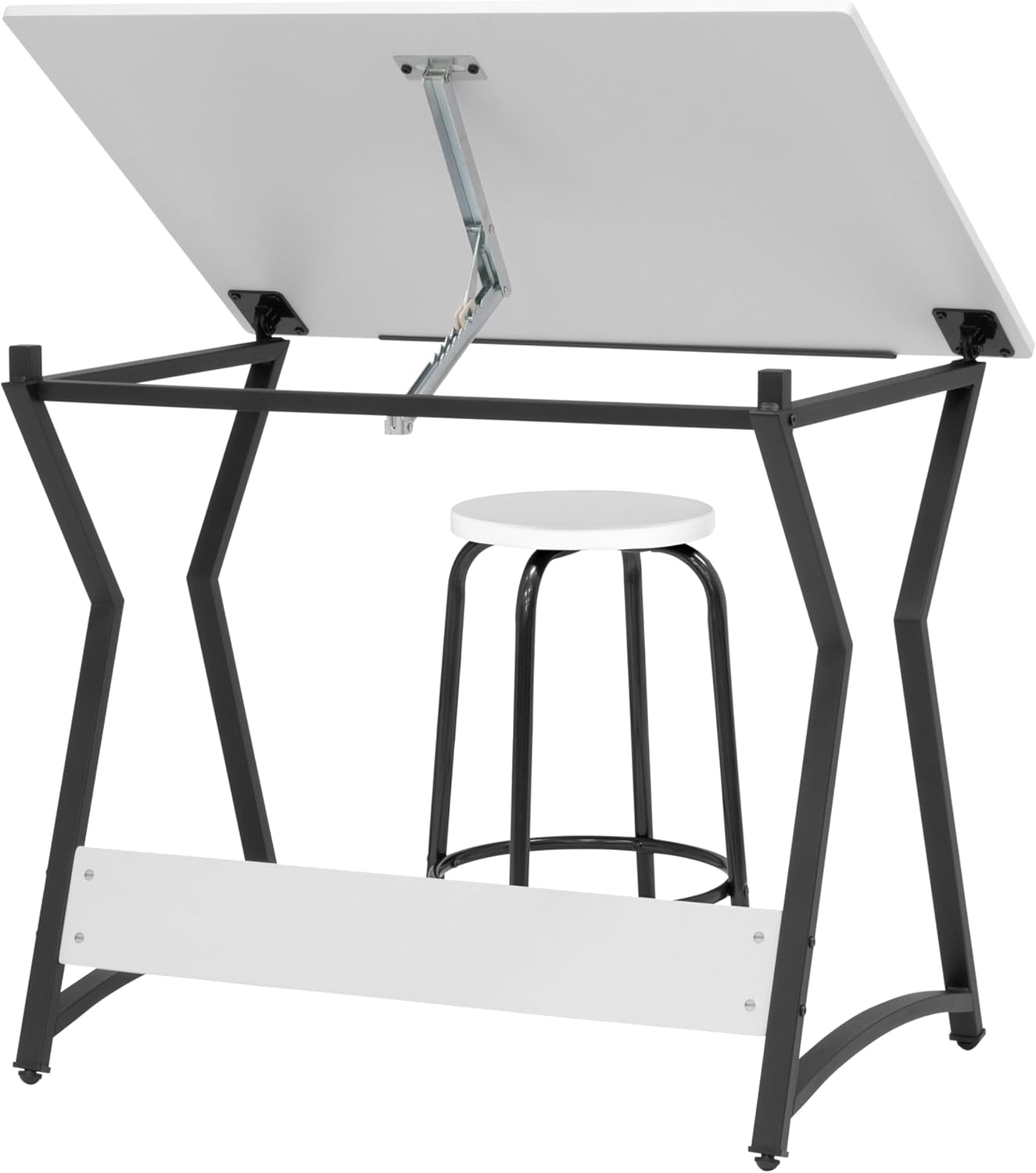 SD Studio Designs Hourglass Craft Table Angle Adjustable Drafting Table, Table+Stool