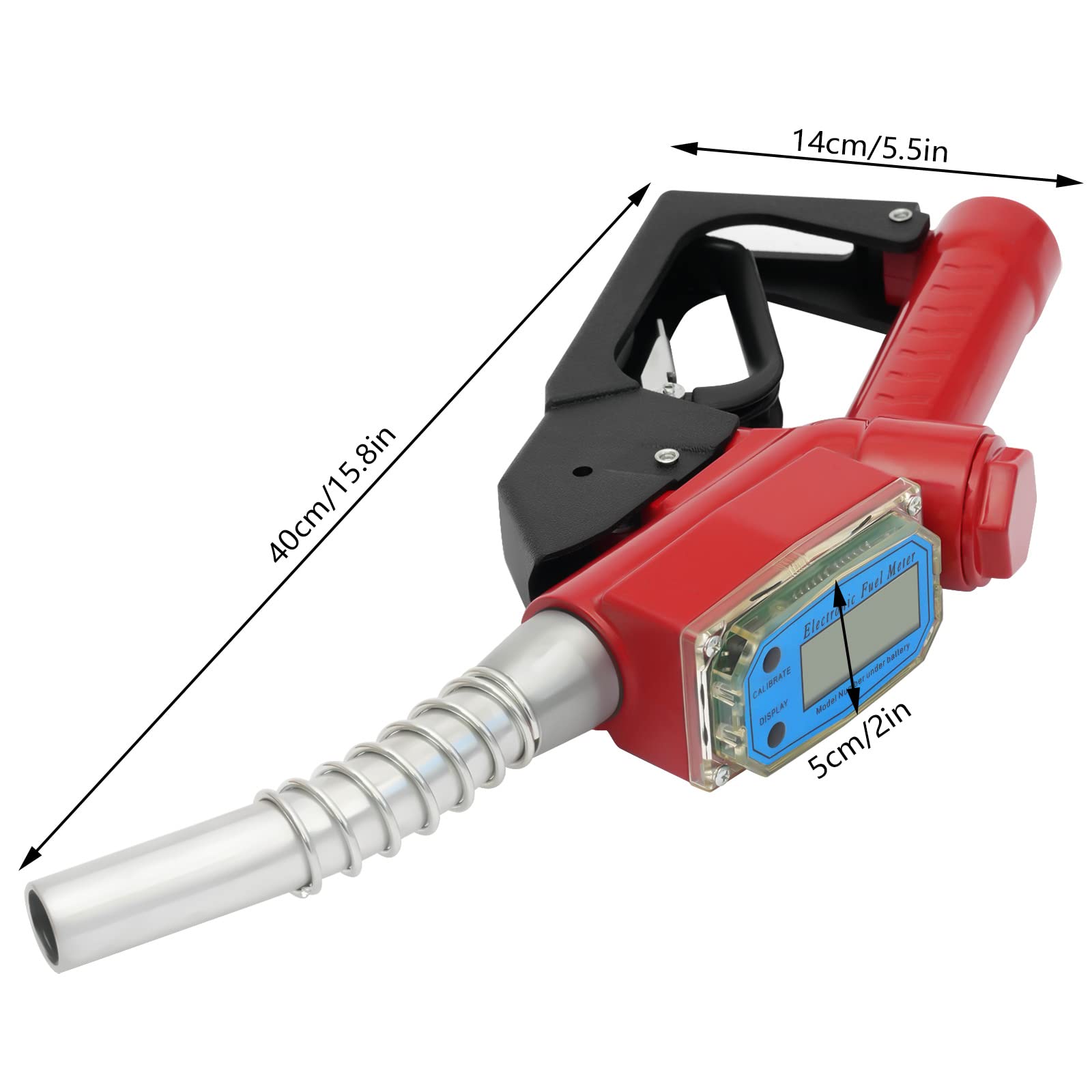 Fuel Gasoline Diesel Petrol Oil Delivery Nozzle Dispenser W/Flow Meter, for factories, gas stations