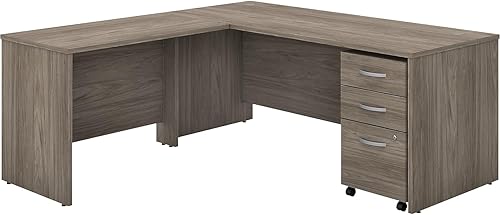 Bush Business Furniture Escritorio Studio C, 72 pulgadas de ancho x 30 pulgadas de profundidad, nogal moderno