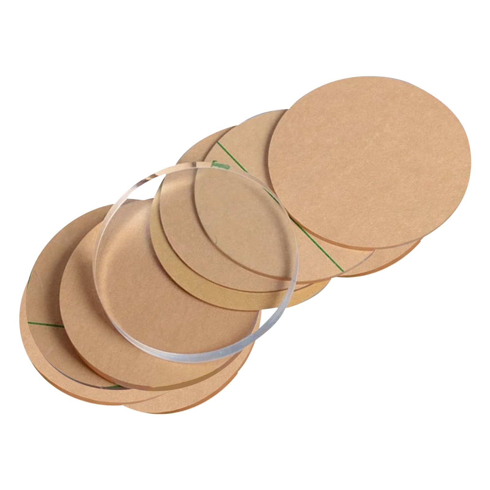 YAYDAFSHSAI Clear Acrylic Sheet, Clear Acrylic Round Sheets 1mm Thick Pack of 67 (10-100mm)(Diameter:50mm(10pcs))