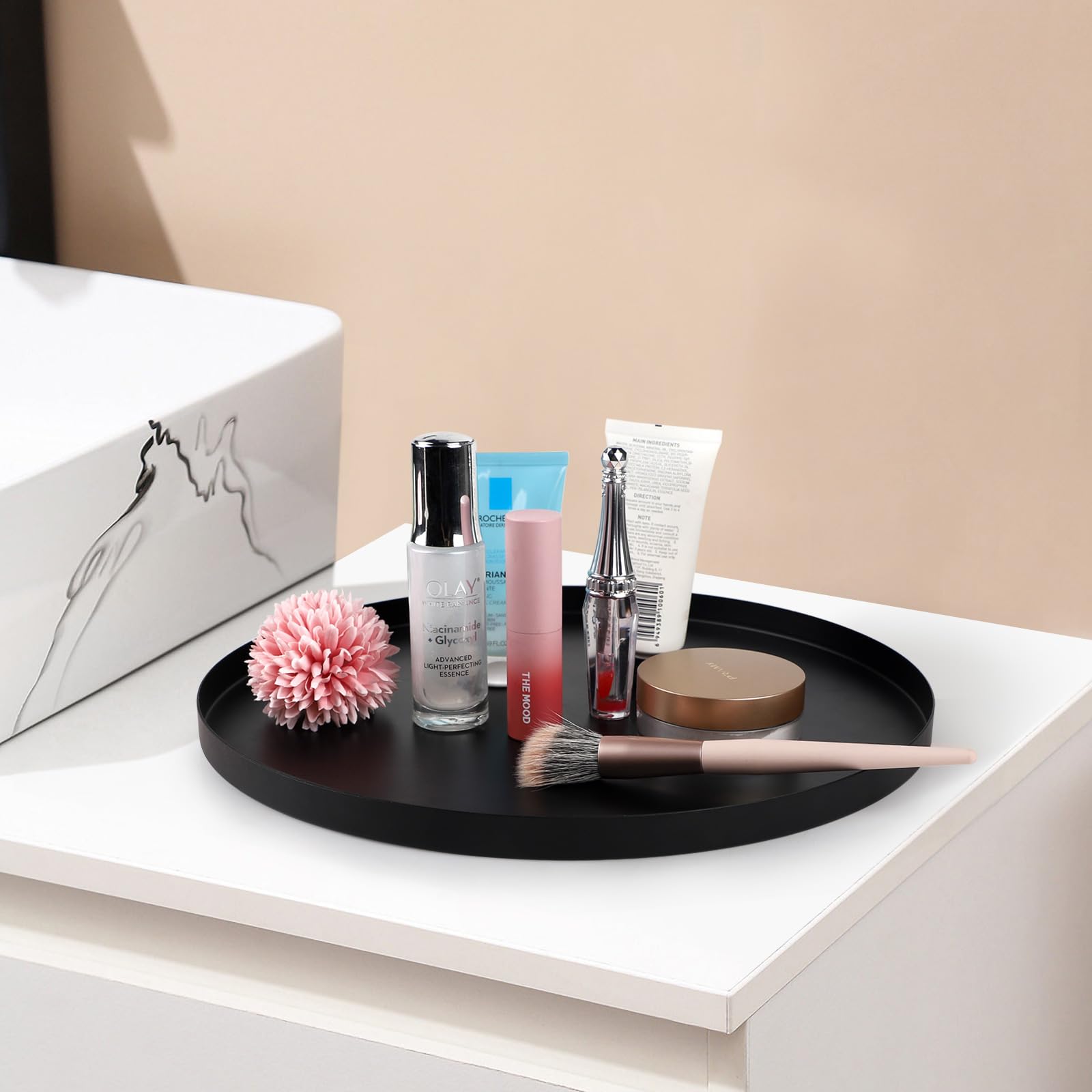 Garneck Plateau De Rangement Décoratif En Acier Inoxydable Pour Bagues