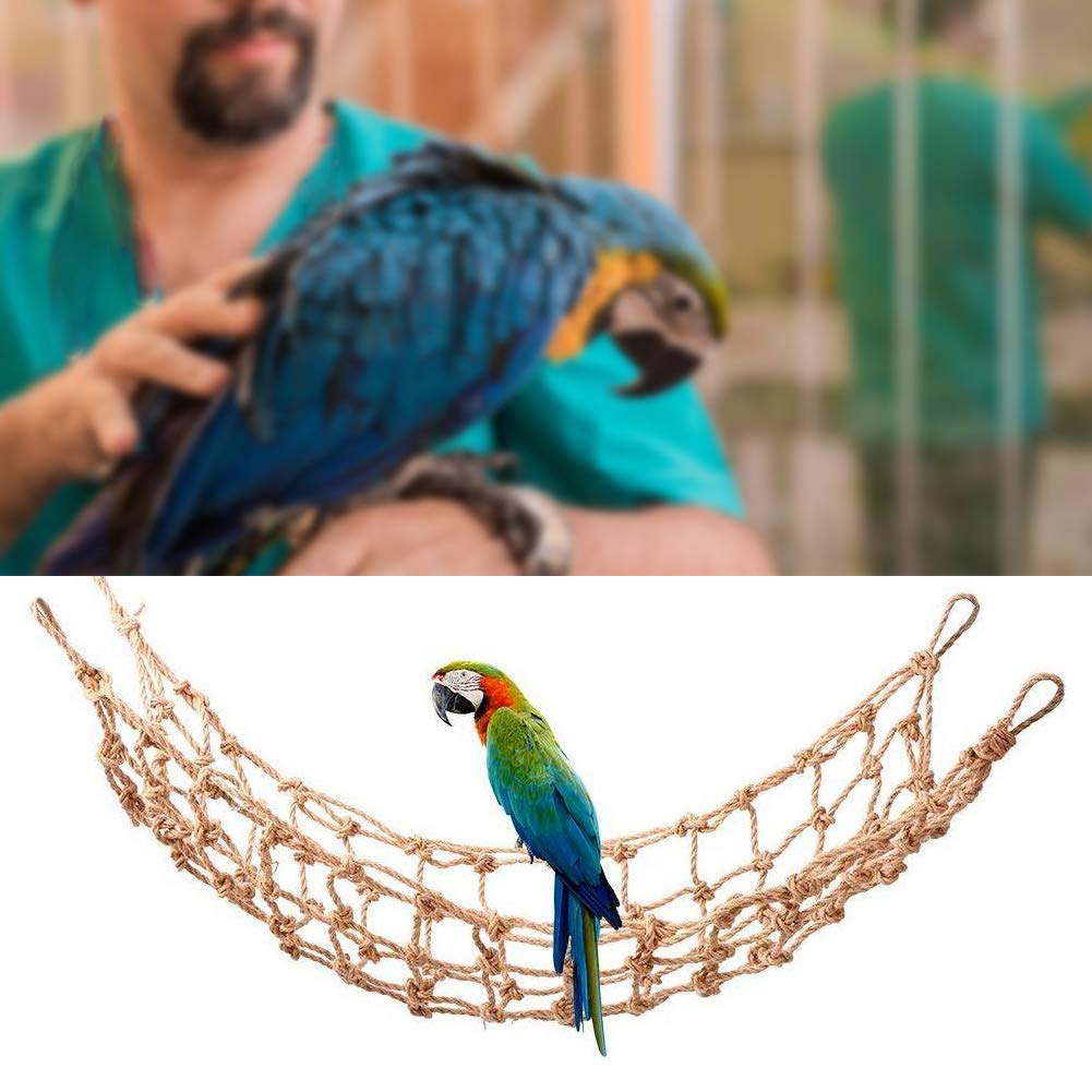 Rete da arrampicata per pappagalli, corda di canapa, rete da arrampicata per pappagallo, gioco di uccelli, giocattolo a gabbia