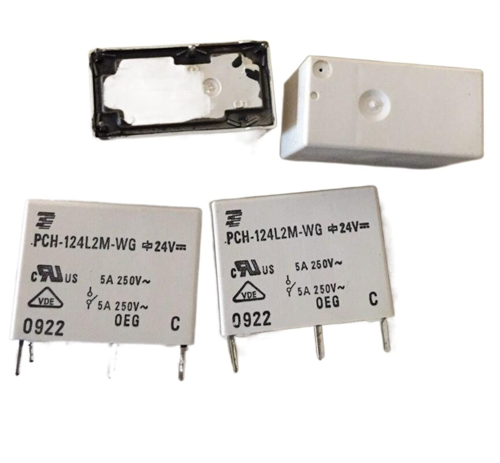 Relé 24VDC DC24V PCH-124L2M-WG de 5A para circuitos impresos de 4 pines 2