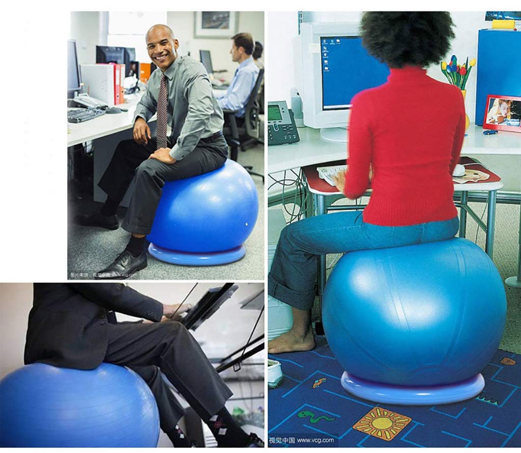 Zsh Pogrubiona odporna na wybuchy piłka fitness joga piłka przyjazna dla środowiska bezsmakowa szwajcarska piłka gimnastyczna niebieska 65 cm / 75 cm / 85 cm (rozmiar 65 cm)